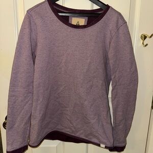 Ascend crew neck thick fabric Plum Long Sleeve Top
